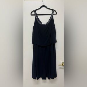 Elegant Navy Evening Dress